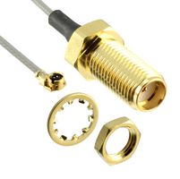 SAMTEC MH113-MH1RP-01BJ1-0150 RF / Coaxial Cable Assembly, 90° MHF1-Type Plug to SMA Bulkhead Jack, 1.13mm, 50 ohm, 5.9", 150 mm