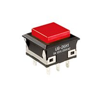 NKK SWITCHES UB16SKW035D-JB Pushbutton Switch, UB Series, SPDT, On-On, Square, Transparent
