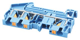 PHOENIX CONTACT 3211775 DIN Rail Mount Terminal Block, 3 Positions, 24 AWG, 10 AWG, 6 mm², Push In, 36 A