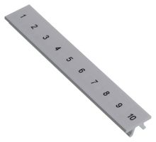 PHOENIX CONTACT ZB 6,LGS:FORTL.ZAHLEN 1-10 Terminal Block Marker, Zack Marker Strip, Phoenix Contact Modular Terminal Blocks, 1-10, 6.2 mm