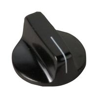 DAVIES MOLDING 1500AU Knob, Round Shaft, 6.35 mm, Phenolic, Bar Skirted with Indicator Line, 28.7 mm, 1500 Series