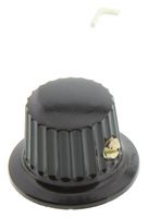 DAVIES MOLDING 1506-B Knob, Round Shaft, 6.35 mm, Phenolic, Round Skirted with Indicator Line, 23.62 mm, 1610 Series