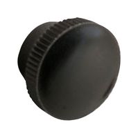 DAVIES MOLDING 1500AU Knob, Threaded Shaft, 4.06 mm, Phenolic, Round Knurled, 19.05 mm, 2710 Series