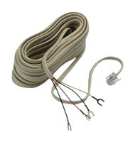 MULTICOMP PRO MP014803 Telephone Cable, RJ12 Plug to 4x Spade Terminals, 7ft Length, Gray