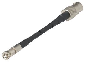TE CONNECTIVITY 2479975-1 RF / Coaxial Cable Assembly, 12 ", 305 mm, 2R3365 ST, BNC Jack, HD BNC Plug, 75 ohm