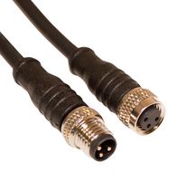 MUELLER ELECTRIC C83AC01M006 Sensor Cable, A Coded, Black, M8 Plug, M8 Receptacle, 3 Positions, 6 m, 19.7 ft, C83AC01Uxxx Series