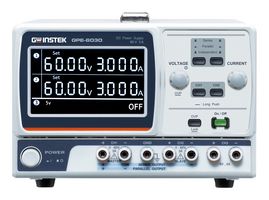 GW INSTEK GPE-6030 Bench Power Supply, Adjustable, 3 Output, 0 V, 60 V, 0 A, 3 A