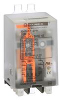 SCHNEIDER ELECTRIC 8501KFR12V14 Power Relay, Spade Pin, DPDT-2NO / 2NC, 24 VAC, 10 A, 8501K Series, Flange, Non Latching