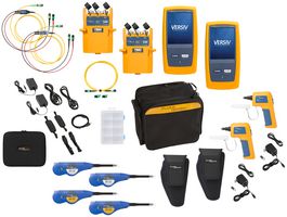 FLUKE NETWORKS CFM-100SI Fiber Optic Test Kit, Single-Mode, OLTS Test Set, with Two Versiv Mains, Inspection Cameras