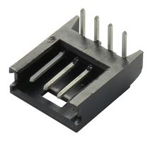 TE CONNECTIVITY - AMP 280378-1 Pin Header, Wire-to-Board, 2.54 mm, 1 Rows, 4 Contacts, Through Hole Right Angle