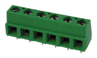 BUCHANAN - TE CONNECTIVITY 282837-6 Wire-To-Board Terminal Block, 5.08 mm, 6 Positions, 30 AWG, 16 AWG, 1.4 mm², Screw