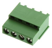 BUCHANAN - TE CONNECTIVITY 282856-4 Wire-To-Board Terminal Block, 5 mm, 4 Positions, 30 AWG, 12 AWG, 3 mm², Screw