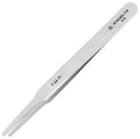 EXCELTA F-SA-PI Tweezers, Precision, Straight, Flat, 118.75 mm, Stainless Steel