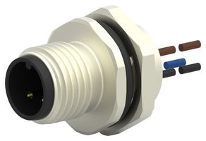 TE CONNECTIVITY T4171210003-001 Sensor Cable, M12 Plug, Free End, 3 Positions, 200 mm, 7.9 ", T417 Series