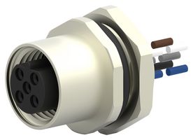 TE CONNECTIVITY T4171310405-001 Sensor Cable, M12 Receptacle, Free End, 5 Positions, 200 mm, 7.9 ", T417 Series