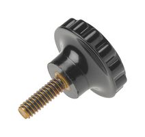 DAVIES MOLDING 1510BH Knob, Projected Stud, Threaded Shaft, 8 mm, Phenolic, Round Fluted, 32 mm, 3008 Series