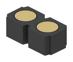 MILL-MAX 319-10-102-30-054000 Spring Loaded Connector, Target Header, 2.54 mm, 1 Row, 2 Contacts, Surface Mount, Brass