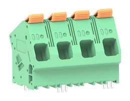 MOLEX 224934-0004 Wire-To-Board Terminal Block, 15 mm, 4 Positions, 18 AWG, 4 AWG, 5.89 mm², Push In Lock