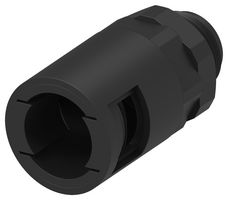 TE CONNECTIVITY 2500401-1 Conduit Connector, 13mm Size, M12 x 1.5, Straight, Nylon 6 (Polyamide 6), Black, 39.5 mm, IP66