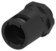 TE CONNECTIVITY 2500401-2 Conduit Connector, 15.8mm Size, M16 x 1.5, Straight, Nylon 6 (Polyamide 6), Black, 39.4 mm, IP66