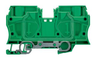 WEIDMULLER 1739650000 DIN Rail Mount Terminal Block, PE, 2 Positions, 12 AWG, 2 AWG, 35 mm², Tension Clamp