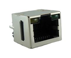 AMPHENOL COMMUNICATIONS SOLUTIONS RJHSE338B Modular Connector, RJ45 Jack, 1 x 1 (Port), 8P8C, Through Hole Mount