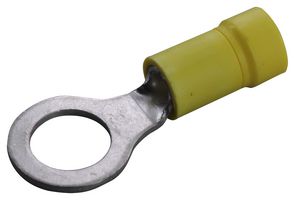 PANDUIT PV10-56R-L Ring Tongue Terminal, M8, 5/16", 10 AWG, 6 mm², PV Series, Yellow