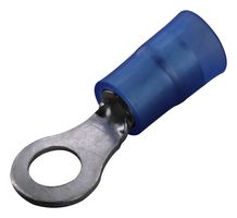 PANDUIT PN14-8R-C Ring Tongue Terminal, M4, #8, 14 AWG, 2.5 mm², PN Series, Blue