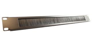 TUK MBRUSHBK Brush Strip Panel, 19" Rack Enclosure, Steel, Black, 1U, 19" W x 1.75" H