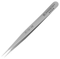 EXCELTA 3C-SA-AM Tweezers, Precision, Straight, Pointed, 100.75 mm, Stainless Steel