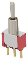 TE CONNECTIVITY - ALCOSWITCH DMTS2T4B4PPVG05 Toggle Switch, On-Off-On, SPDT, Non Illuminated, DMT Series, Through Hole