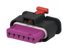 TE CONNECTIVITY 4-2378606-1 Automotive Connector Housing, Sealed, Key Code D, MCON 1.2LL Series, Receptacle, 6 Positions