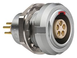 LEMO ECG.0B.305.CLN Circular Connector, Standard Circular Connector, 0B Series, Panel Mount Receptacle, 5 Contacts
