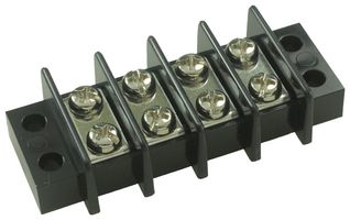 MULTICOMP PRO MC24328 Panel Mount Barrier Terminal Block, 2 Row, 4 Positions, 12 AWG, 11 mm, 25 A