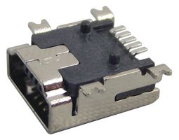 MULTICOMP MUSB-A-S-RA-TSMT USB Connector, Mini USB Type A, Receptacle, 5 Positions, Surface Mount, Right Angle