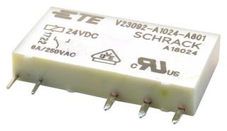 TE CONNECTIVITY - SCHRACK 3-1393236-0 Power Relay, SPDT, 24 VDC, 6 A, SNR/V23092 Series, Through Hole, Non Latching