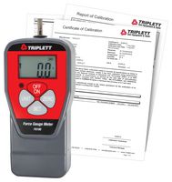 TRIPLETT FG100-NIST Digital Force Gauge, Certificate to Traceability NIST, 0.5%, 110 lbf, 2 Years Warranty, 240 VAC