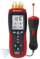 TRIPLETT TMP74 Data Logger, 0°C to 50°C, 9V, Thermocouple, 4 Channel, Temperature, USB