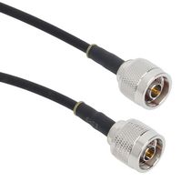 AMPHENOL RF 095-850-336-012 RF / Coaxial Cable Assembly, 12 ", 304.8 mm, RG58 High Flex, N Plug, N Plug, 50 ohm