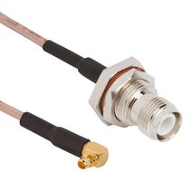 AMPHENOL RF 095-900-622-008 RF / Coaxial Cable Assembly, 6GHz Frequency, 8 ", 203.2 mm, RG178, MMCX Right Angle Plug