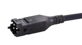 HARTING 33400400204010 Cable Assembly, 3+PE, Wire to Board Plug to Free End, 3 Positions, 2 Row, 1 m, 3.3 ft