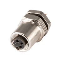SAME SKY CDM504-03A-FP-R505-67 Sensor Connector, CDM504 Series, M5, Female, 3 Positions, Solder Socket, Straight Panel Mount