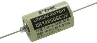 FDK CR14250SET-SP-1 Battery, 3 V, 1/2AA, Lithium, 850 mAh, Axial Leaded, 1