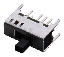 E-SWITCH EG2301A Slide Switch, Subminiature, DP3T, Through Hole, EG Series, 200 mA