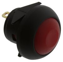 E-SWITCH RP8100B1M1CEBLKREDNIL Industrial Pushbutton Switch, RP8100 Series, 13.6 mm, SPST-NO-DM, Off-(On), Round, Red