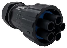 AMPHENOL INDUSTRIAL PRB06E24-BLS(LC)(C) Circular Connector, Standard Circular Connector, Amphe-PRB Series, Straight Plug, 5 Contacts