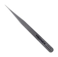 TRONEX 1-TA-CH Tweezers, High Precision, Style 1, Straight/Pointed Tip, 4.724" OAL, Titanium Grade 1 Body