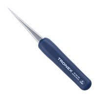 TRONEX 3C-SA-DR Tweezers, High Precision/ESD Safe, Style 3C, Straight/Pointed Tip, 4.528" OAL, SS Body