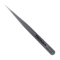 TRONEX 3C-TA-CH Tweezers, High Precision, Style 3C, Straight/Pointed Tip, 4.331" OAL, Titanium Grade 1 Body