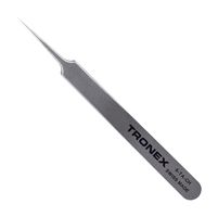 TRONEX 5-TA-CH Tweezers, High Precision, Style 5, Straight/Pointed Tip, 4.331" OAL, Titanium Grade 1 Body
